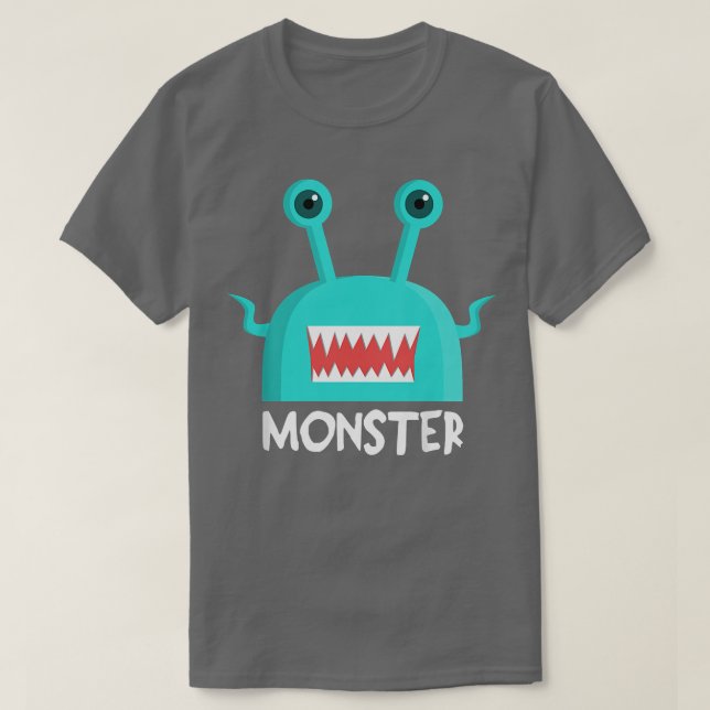 Kids Matching Pappa och Son I Skapat en monsterupp T Shirt (Design framsida)