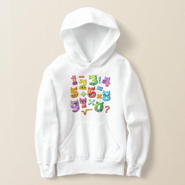 Kids Maths Numbers Hoodie | Number Day UK T Shirt (Laydown)