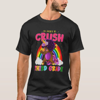 Kids Melanin Unicorn Dab 3Rd I'm Ready To Crush Th T Shirt