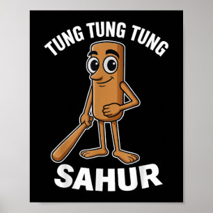 Kids Meme Italie Brainrot Tung Tung Sahur T- Poster