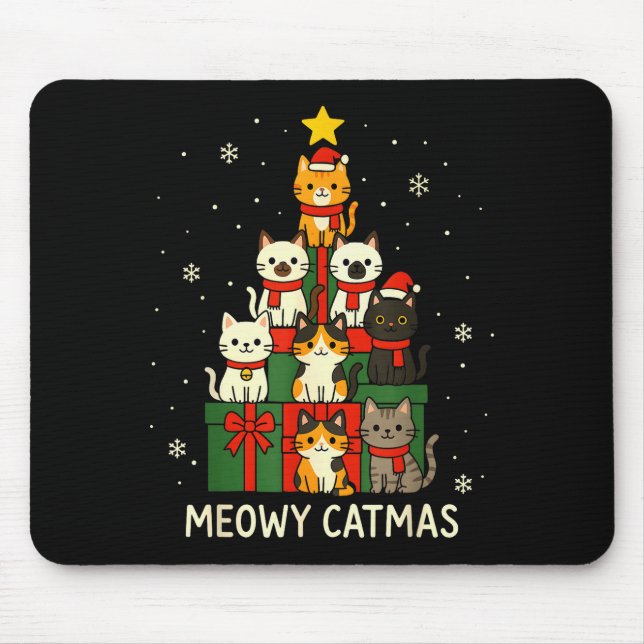 Kids Men Women Meowy Catmas Funny Christmas Cats C Musmatta (Framsidan)