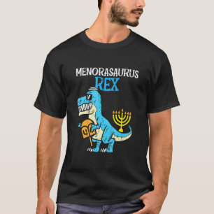 Kids Menorasaurus Rex Jew Dino Trex Småbarn Boys H T Shirt