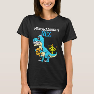Kids Menorasaurus Rex Jew Dino Trex Småbarn Boys H T Shirt