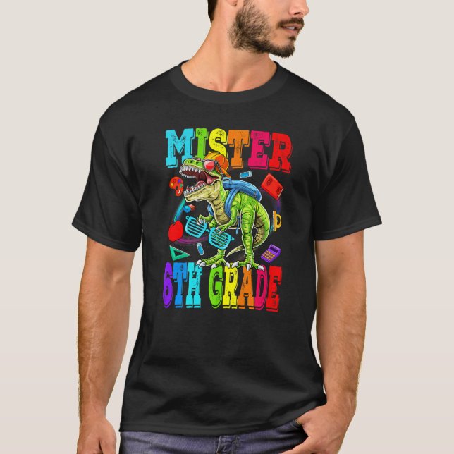 Kids Mister 6e Klass, Monster Lastbil Dinosaur T Shirt (Framsida)
