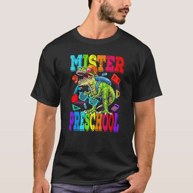 Kids Mister Preschool, Monster Lastbil Dinosaur T Shirt (Framsida)