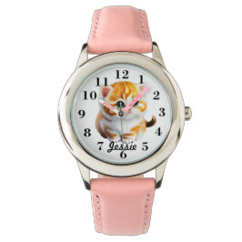 Kids Monogram Kitten Armbandsur