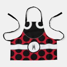 Kids Monogrammed Ladybug Apron