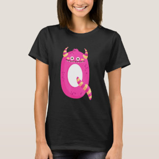 Kids Monster Alphabet Education The Letter Q Kinde T Shirt