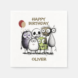 Kids Monster Birthday Pappersservett