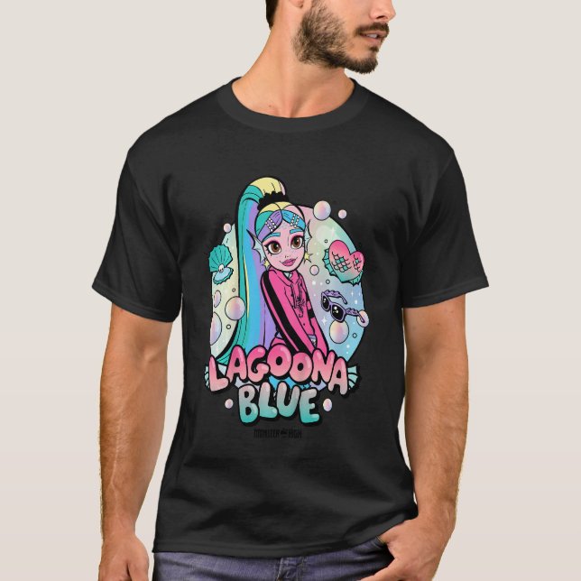 Kids Monster High   Lagoona Blue Bubbles T Shirt (Framsida)