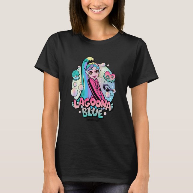 Kids Monster High  Lagoona Blue Bubbles T Shirt (Framsida)
