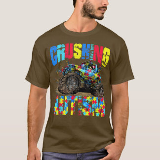 Kids Monster Lastbil Crushing Autism Shirt Autism T