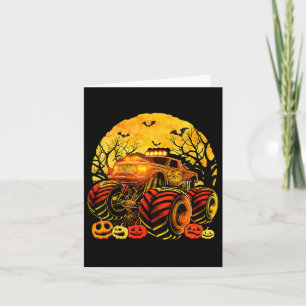 Kids Monster Lastbil Halloween Jack o lantern Boys Kort