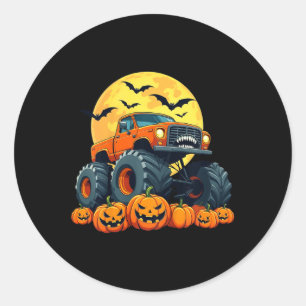 Kids Monster Lastbil Halloween Pumpkin Jack O Lant Runt Klistermärke