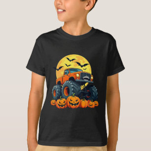 Kids Monster Lastbil Halloween Pumpkin Jack O Lant T Shirt