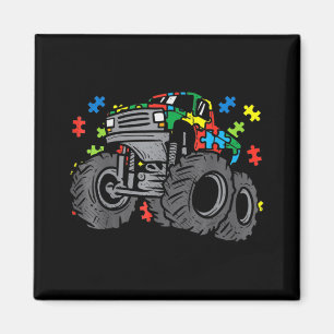 Kids Monster Lastbil Puzzles Cute Kids Autism Awar Magnet