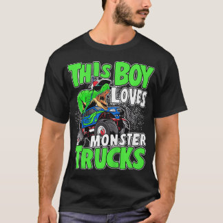 Kids Monster Lastbil Småbarn boys Boy Kärlek Mon T Shirt