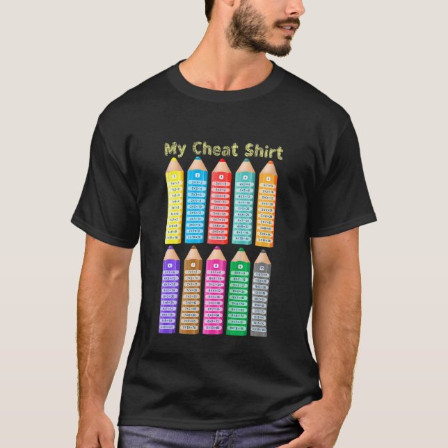Kids My Chea  Kids Math Multiplication Tables T Shirt (Framsida)