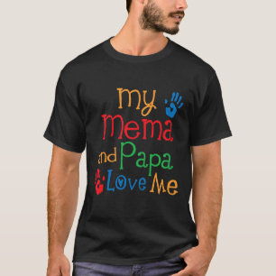 Kids My Mema och Pappa Kärlek Me T Shirt