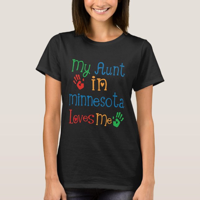 Kids My Moster i Minnesota Kärlek Me Niece Nephew  T Shirt (Framsida)