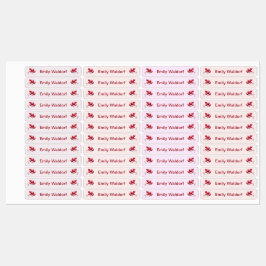 Kids' Name Clothing School Labels with Hearts Klistermärke