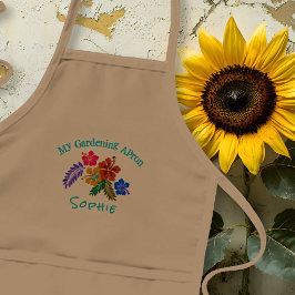Kids Namn Apron Hibiscus Flowers Barnförkläde