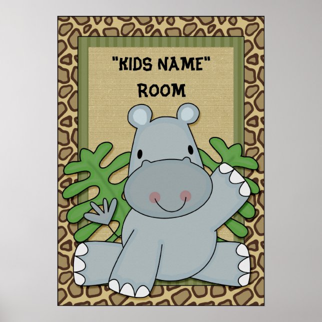 Kids namn Hippo Poster (Framsidan)