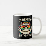 Kids Namn Jeremiah Birthday Boy Cat Kaffemugg<br><div class="desc">Kids Namn Jeremiah Birthday Boy Cat</div>