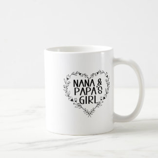 Kids Nana& Pappa Girl Girl Blommigt Heart to G Kaffemugg