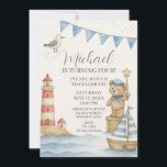 Kids Nautical Birthday Inbjudan<br><div class="desc">Ställ in segelseglingen för födelsedagslängd med denna vibrerande nautiska inbjudan, designad med lekfulla segelbåtar, ankare och vinkart hav i rött, marint och vitt. Detta inbjudan är idealiskt för stranden party, sjö firande eller poolsidesamlingar, det är perfekt för barn som kärlek hav äventyr. Fullständigt anpassade med dina party-detaljer - den här...</div>