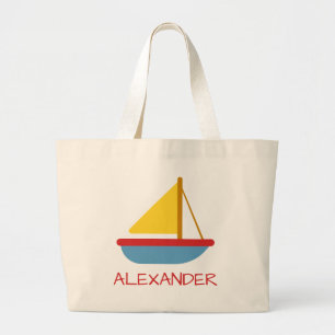 Kids Nautical Leksak Sailboat-Personlig Leksak Jumbo Tygkasse