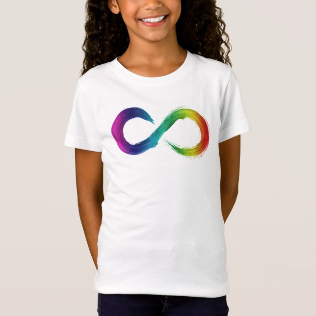 Kids Neurodiversity Rainbow Shirt T Shirt (Framsida)