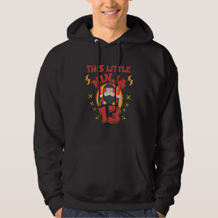 Kids Ninja Ålder 13 Karate Fläkt 13:e Födelsedagsf Hoodie