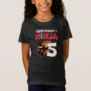 Kids Ninja Födelsedagsfest Gift - 5 år gammal T Shirt
