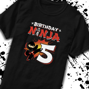Kids Ninja Födelsedagsfest Gift - 5 år gammal T Shirt