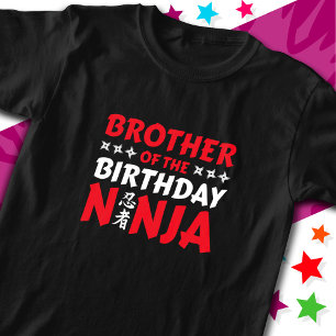Kids Ninja Party Karate Brother of Birthday Ninja T Shirt