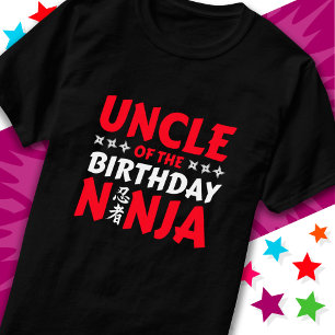 Kids Ninja Party Karate farbror of Birthday Ninja T Shirt