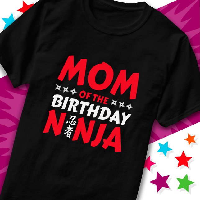 Kids Ninja Party Karate Mamma vid födelsedagen Nin T Shirt (Skapare uppladdad)