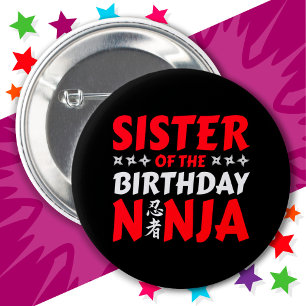 Kids Ninja Party Karate Sister of Birthday Ninja Knapp