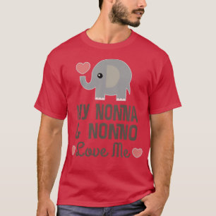 Kids Nonna och Nonno Kärlek Me Granddaughte T Shirt