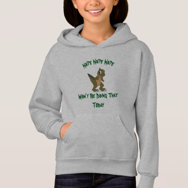 Kids Nope hoodie T Shirt (Framsida)
