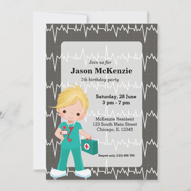 Kids Nurse Inbjudningar (Framsida)