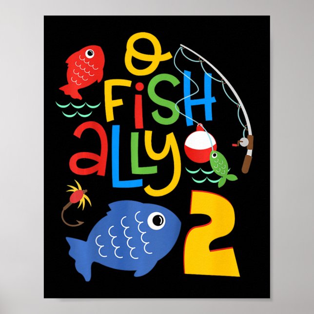 Kids O-fish-ally Två födelsedagsdagar Dekorationer (Framsidan)