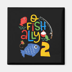 Kids O-fish-ally Två Födelsedagsdekorationer 2 År Magnet