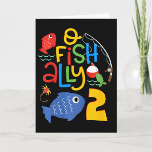 Kids O-fish-ally Two Födelsedagsdekorationer 2 År Kort