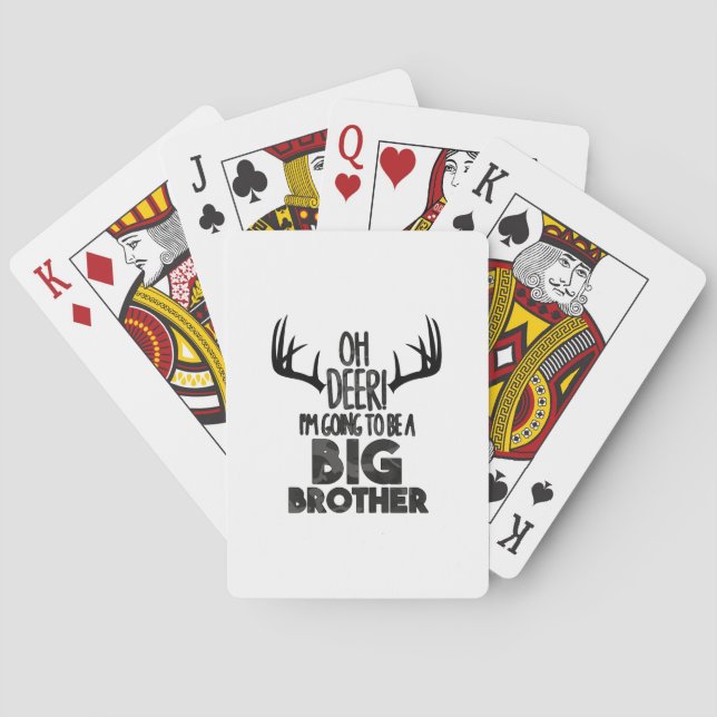 Kids Oh Deer Big Brother Hunting Pregnancy Announc Casinokort (Baksidan)