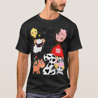 Kids Oink Baa Neigh Cluck Moo I är 2 jordbrukare 2 T Shirt