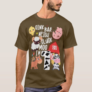 Kids Oink Baa Neigh Cluck Moo I är en 1-jordbrukar T Shirt
