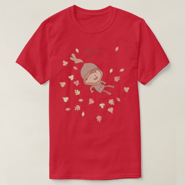 Kids Oli hej höst T Shirt (Design framsida)