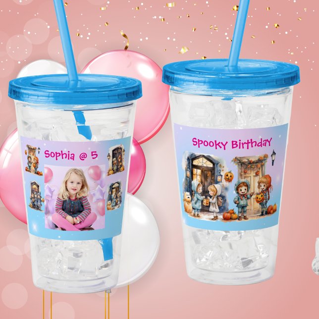 Kids on Halloween Acrylic Tumbler Birthday Gift Take Away Mugg (Skapare uppladdad)